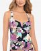 Salt + Cove Juniors' Midnight Bloom V-Wire Tankini Top, Created for Macy's Women's Swimsuit