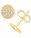 Diamond Pave Round Stud Earrings (1/10 ct. t. w. ) in 10k White, Yellow or Rose Gold