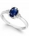 Tanzanite (3/4 ct. t. w. ) and Diamond Accent Ring in 14k White Gold (Also Available in Ruby, Emerald and Sapphire)