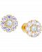 Lab-Created Opal (1/20 ct. t. w. ) & Lab-Created White Sapphire (1/2 ct. t. w. ) Stud Earrings