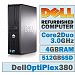 Dell OptiPlex 380 DT/Core 2 Duo E7600 @ 3.07 GHz/4GB DDR3/NEW 512GB SSD/DVD-RW/No OS