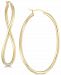 Simone I. Smith Wavy Hoop Earrings in 18k Gold over Sterling Silver or Sterling Silver