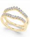 Diamond Curved Solitaire Enhancer Ring Guard (3/8 ct. t. w. ) in 14k White or 14K Gold