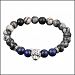 Obsidian Gold Lava Stone Bead Bracelets - Multicolor / one-size / B