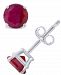 Ruby (1-1/5 ct. t. w. ) Stud Earrings in 14K White Gold. Also Available in 14K Yellow Gold