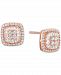 Diamond Baguette Square Stud Earrings (1/2 ct. t. w. ) in 14k Gold , 14k White Gold or 14k Rose Gold