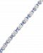 Tanzanite (7 ct. t. w. ) and Diamond Accent Xo Bracelet in Sterling Silver (also in Emerald and Sapphire)