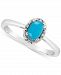 Labradorite & Diamond Accent Oval Ring in Sterling Silver (Also in Onyx & Turquoise)