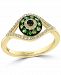 Effy Multi-Sapphire (1/4 ct. t. w. ) & Diamond (1/6 ct. t. w. ) Evil Eye Ring in 14k Gold (Also in Tsavorite)