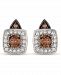 Chocolate by Petite Le Vian Chocolate and White Diamond Stud Earrings (1/3 ct. t. w. ) in 14k Rose, Yellow or White Gold