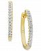 Diamond Medium Hoop Earrings (1 ct. t. w. ) in 10K white gold (Also available in 10k gold), 1.2"