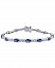 Lab-Created Blue Sapphire (5-5/8 ct. t. w. ) & Lab-Created White Sapphire (1-1/8 ct. t. w. ) Link Bracelet in Sterling Silver