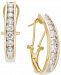 Diamond J Hoop Earrings (1 ct. t. w. ) in 10k Gold or White Gold