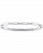 Diamond Horizontal Bar Link Bracelet (1/4 ct. t. w. ) in Sterling Silver or 14k Gold-Plated Sterling Silver