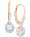 Diamond Round Drop Earrings in 14k White Gold, Yellow Gold or Rose Gold (1/2 ct. t. w. )