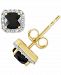 Cultured Freshwater Pearl & Lab-Created White Sapphire (1/5 ct. t. w. ) Stud Earrings in 10k Gold (Also in Onyx)