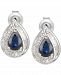 Sapphire (9/10 ct. t. w. ) & Diamond (1/3 ct. t. w. ) Stud Earrings in 14k White Gold (Also available in Emerald)