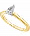 Diamond Pear Solitaire Engagement Ring (1/2 ct. t. w. ) in 14k White Gold or 14k Gold and White Gold