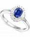 Tanzanite (3/4 ct. t. w. ) & Diamond (1/4 ct. t. w. ) Ring in 14k White Gold (Also Available in Emerald, Sapphire & Ruby)