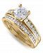 Diamond (1-1/2 ct. t. w. ) Channel-Set Bridal Set in 14K White, Yellow or Rose Gold