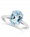 Sky Blue Topaz (3 ct. t. w. ) Ring in Sterling Silver. Also Available in Rose Quartz (2-1/4 ct. t. w. )