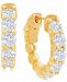 Diamond Huggie Hoop Earrings (1-1/2 t. w. ) in 14k White or Yellow Gold