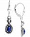 American West Lapis Lazuli or Turquoise Drop Earrings in Sterling Silver