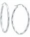 Giani Bernini Twisted Oval Medium Hoop Earrings, 40mm, Created for Macy's