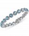Rhodolite Garnet (11 ct. t. w. ) & Diamond (1/10 ct. t. w. ) Link Bracelet in Sterling Silver (Also in Blue Topaz, Amethyst, & Multi-Gemstone)