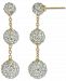 Giani Bernini Crystal Graduated Ball Ombre Drop Earrings in Sterling Silver, Created for Macy's