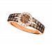 Le Vian Chocolate Diamond (1 ct. t. w. ) & Nude Diamond (1/8 ct. t. w. ) Halo Ring in 14k White, Yellow or Rose Gold