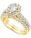 Marchesa Certified Diamond Pear Halo Bridal Set (2 ct. t. w. ) in 18K White, Yellow or Rose Gold
