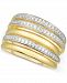 Diamond Multi-Layer Statement Ring (1/4 ct. t. w. ) in Sterling Silver