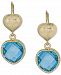 Swiss Blue Topaz Heart Drop Earrings (9 ct. t. w. ) in 14k Gold-Plated Sterling Silver