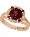 Le Vian Raspberry Rhodolite (2-1/4 ct. t. w. ) & Vanilla Diamond (1/10 ct. t. w. ) Halo Ring in 14k Rose Gold
