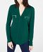 Inc International Concepts Women's Zip-Pocket Blouse, Created for Macy's