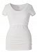 Boob Design Classic Short Sleeve Ruched Maternity and Nursing top White - XL