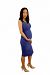 Carry Maternity Ruched Cocktail Dress Blue - S