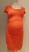 Boob Design Nursing ruched short sleeve t-shirt dress orange - S