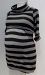Jules & Jim Maternity black and grey stripe cowl neck sweater tunic dress - M