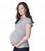 Momzelle Maternity T-SHIRT - Light Heather Grey - XL