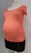 Old Navy Maternity orange short sleeve slub knit tee - M