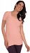 Tee's By Tina Short Sleeve Wave Top Pink - One Size