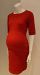 Rhonda Maternity red short sleeve fitted dress - XS