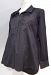 Tomorrows Mother Maternity Black Collared Blouse with Pleat front detail - S