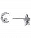Giani Bernini Cubic Zirconia (1/4 ct. t. w. ) Star & Moon Stud Earrings in Sterling Silver