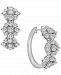 Wrapped in Love Diamond Triple Flower Cluster Hoop Earrings (2 ct. t. w. ) in 14k White Gold, Created for Macy's