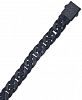 Esquire Men's Jewelry Black Leather Bracelet in Ion-Plated Stainless Steel, Created for Macy's