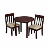 Gift Mark Children's Round Cherry Table with 2 Matching Upholstered Chairs