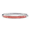 Lest We Forget Rhodium-Plated Canadian Red Simulated Jewel Bracelet